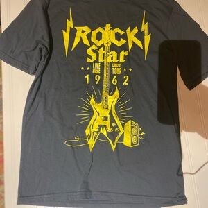 💎3 FOR $15 Faded Glory Kids Rock Star Tee - Charcoal and Yellow